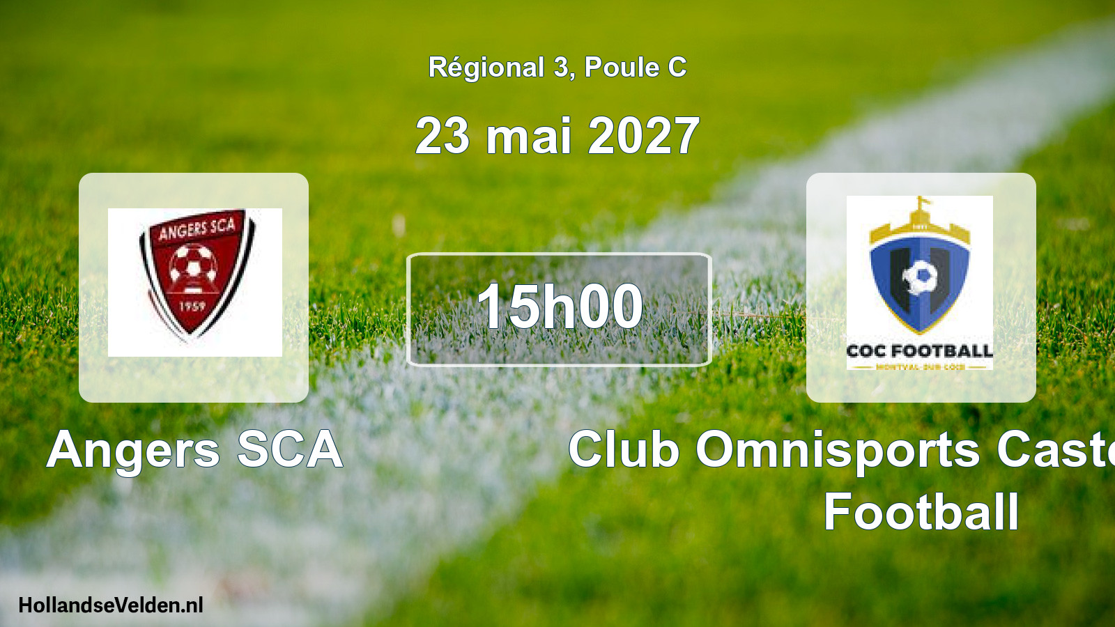 Geplande wedstrijd: Angers SCA - Club Omnisports Castélorien Football (23 mei 2027)