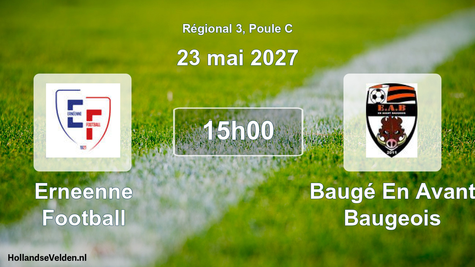 Scheduled Match: Erneenne Football - Baugé En Avant Baugeois (23 May 2027)