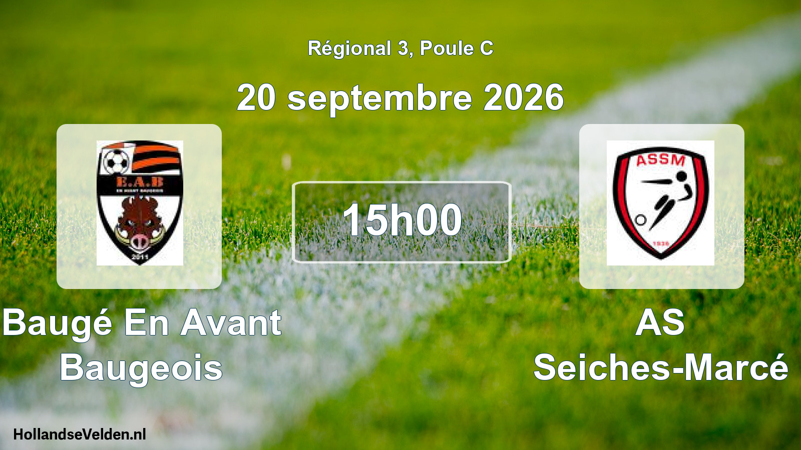 Scheduled Match: Baugé En Avant Baugeois - AS Seiches-Marcé (20 September 2026)