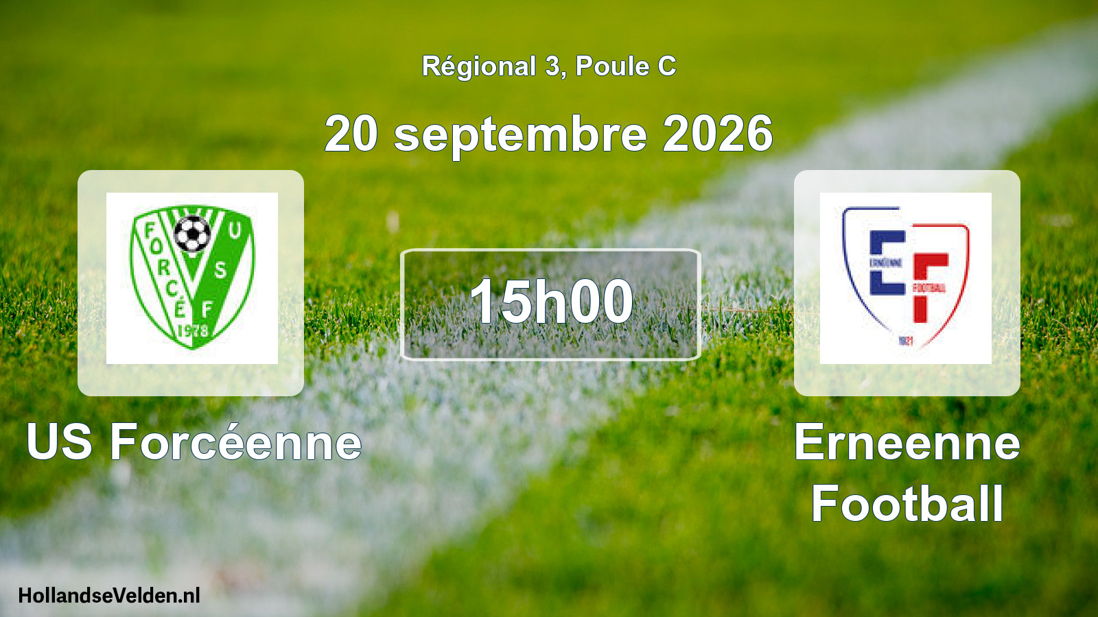 Scheduled Match: US Forcéenne - Erneenne Football (20 September 2026)