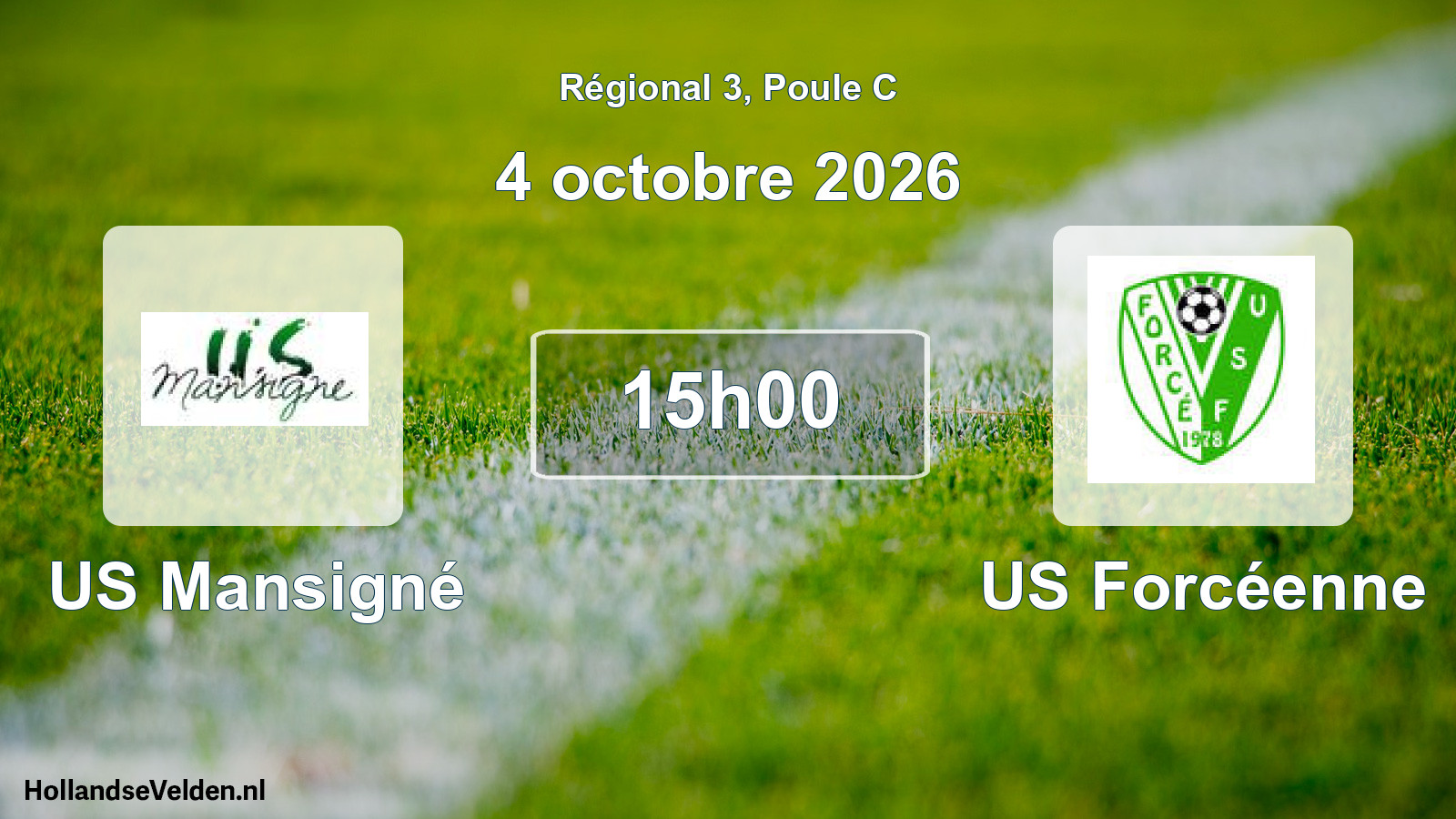 Scheduled Match: US Mansigné - US Forcéenne (4 October 2026)