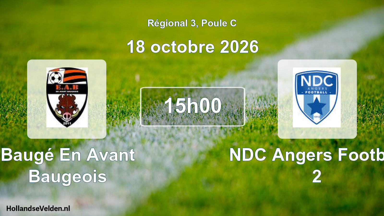 Scheduled Match: Baugé En Avant Baugeois - NDC Angers Football 2 (18 October 2026)