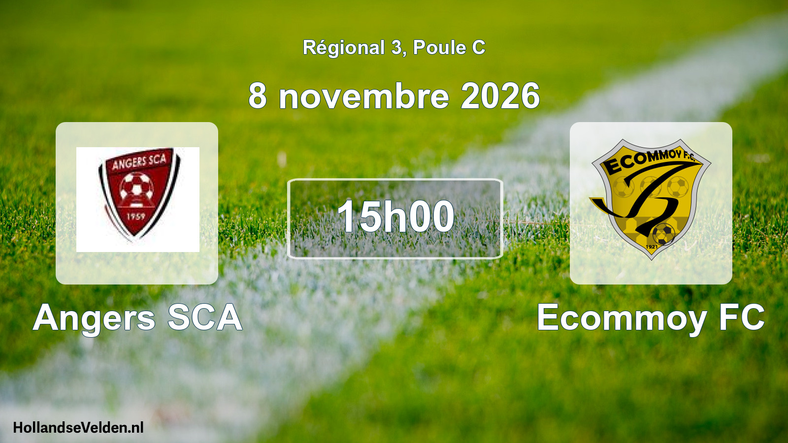 Match programmé: Angers SCA - Ecommoy FC (8 novembre 2026)