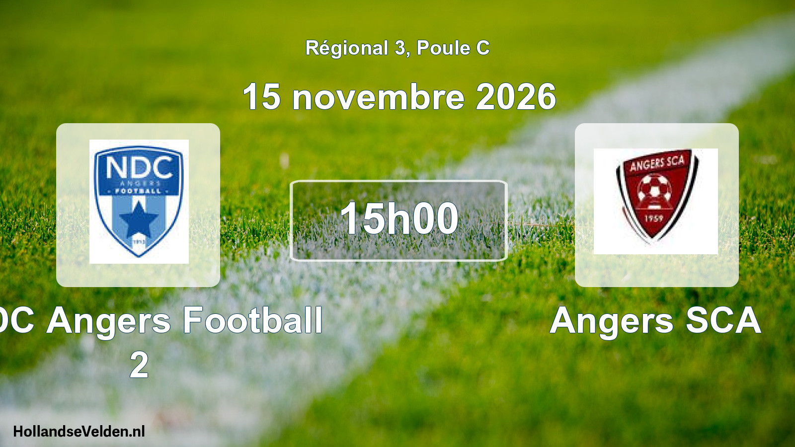 Scheduled Match: NDC Angers Football 2 - Angers SCA (15 November 2026)