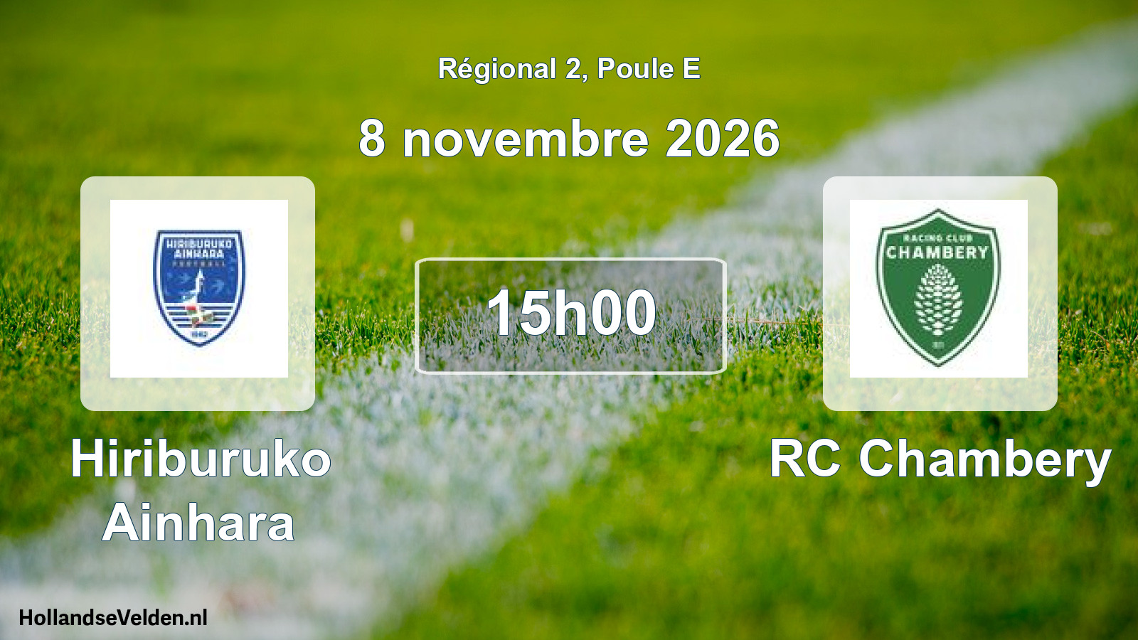 Geplande wedstrijd: Hiriburuko Ainhara - RC Chambery (8 november 2026)