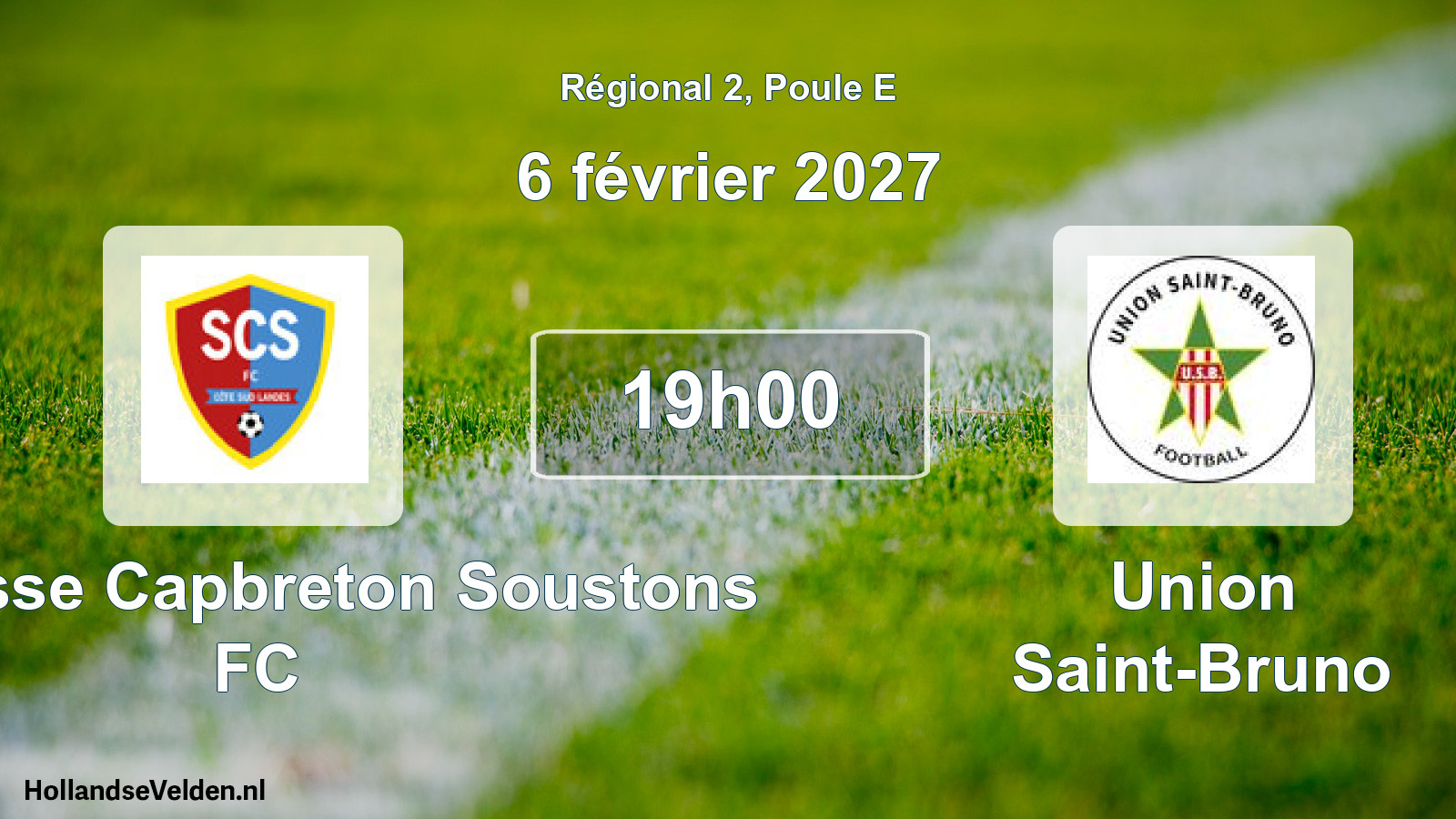 Scheduled Match: Seignosse Capbreton Soustons FC - Union Saint-Bruno (6 February 2027)