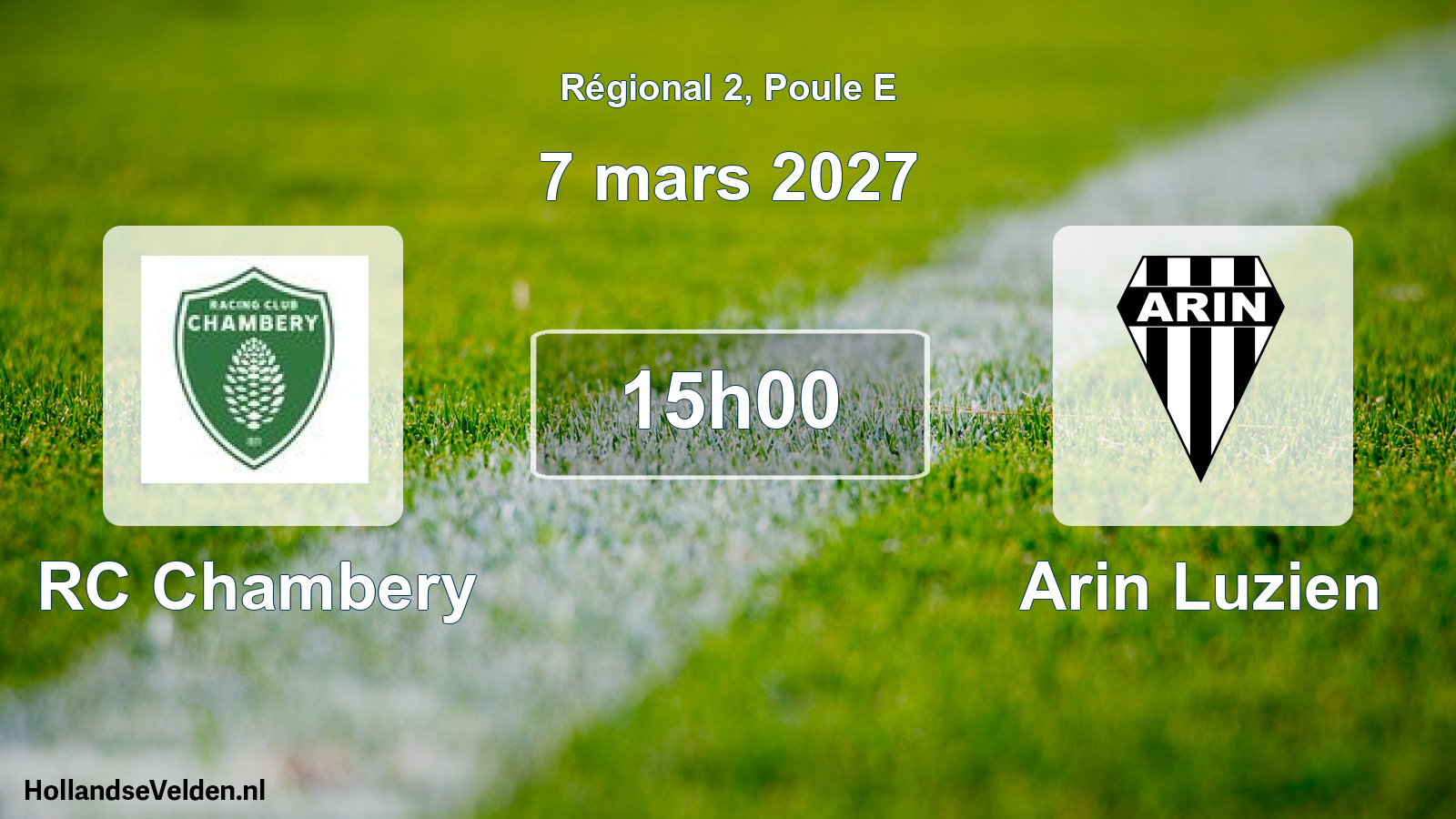 Match programmé: RC Chambery - Arin Luzien (7 mars 2027)