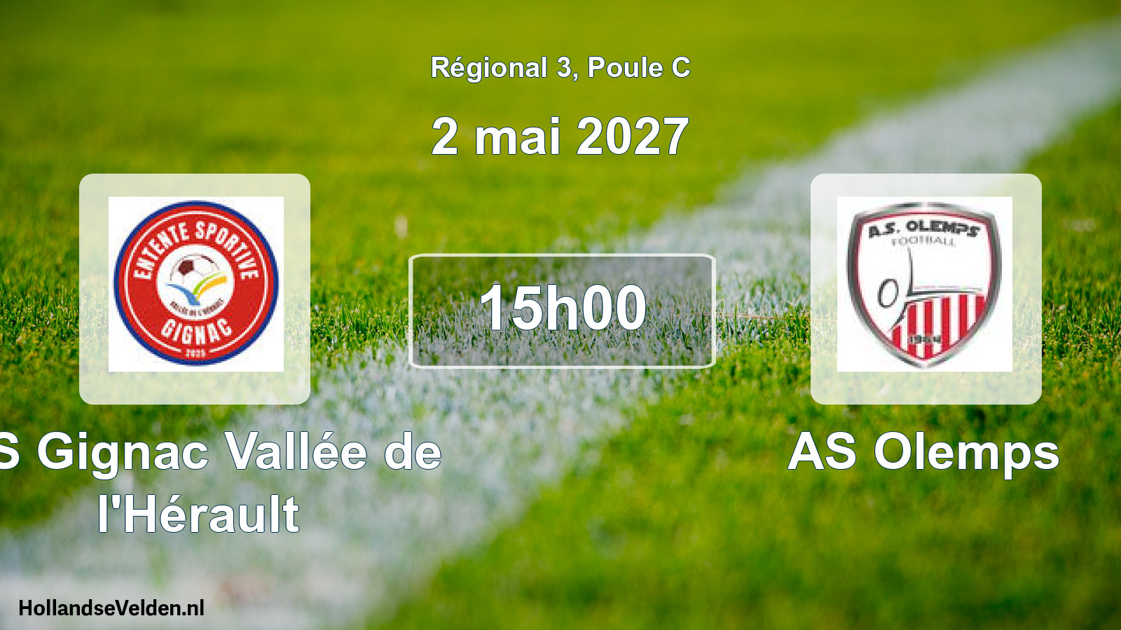 Match programmé: ES Gignac Vallée de l'Hérault - AS Olemps (2 mai 2027)