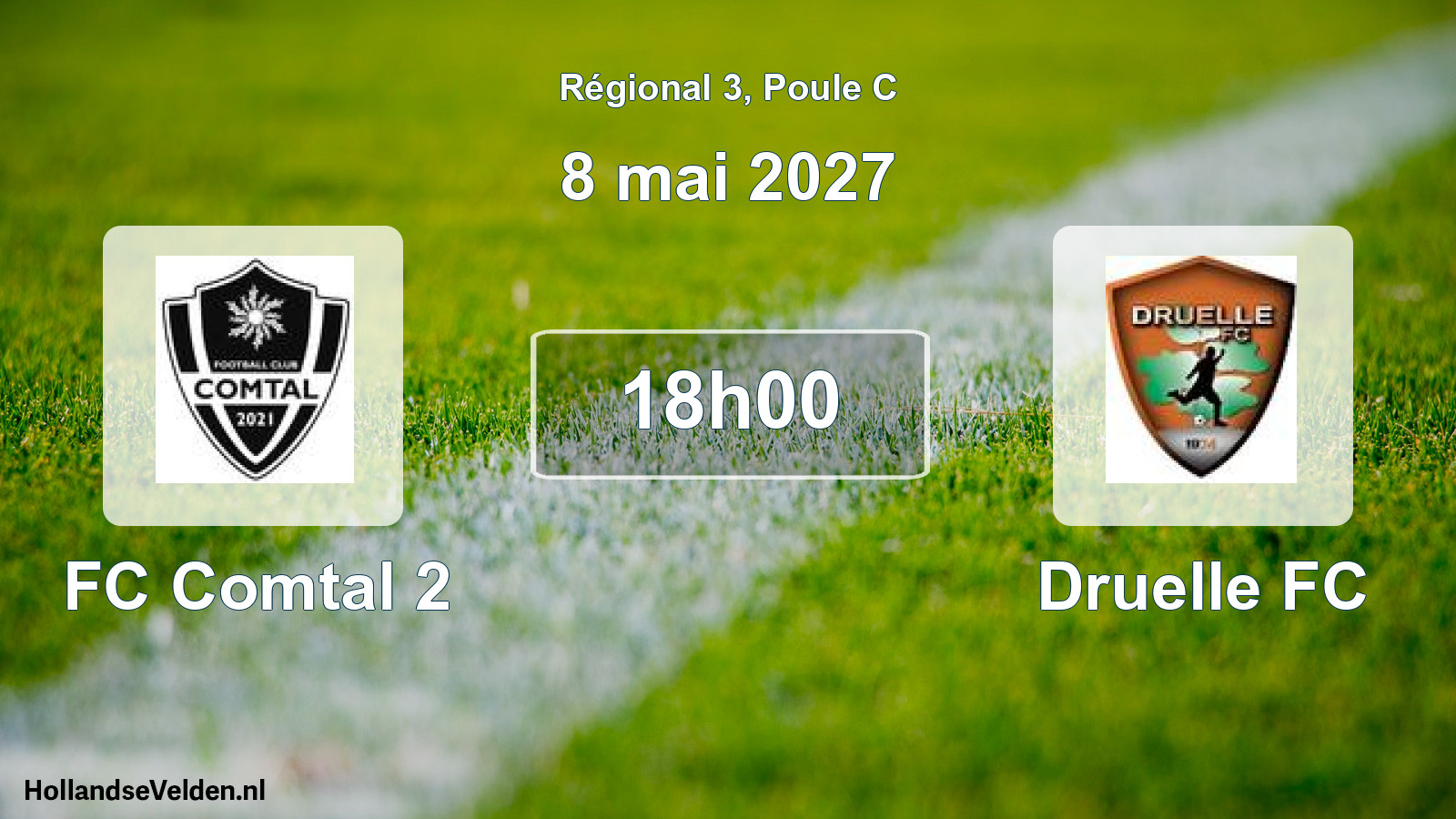 Match programmé: FC Comtal 2 - Druelle FC (8 mai 2027)