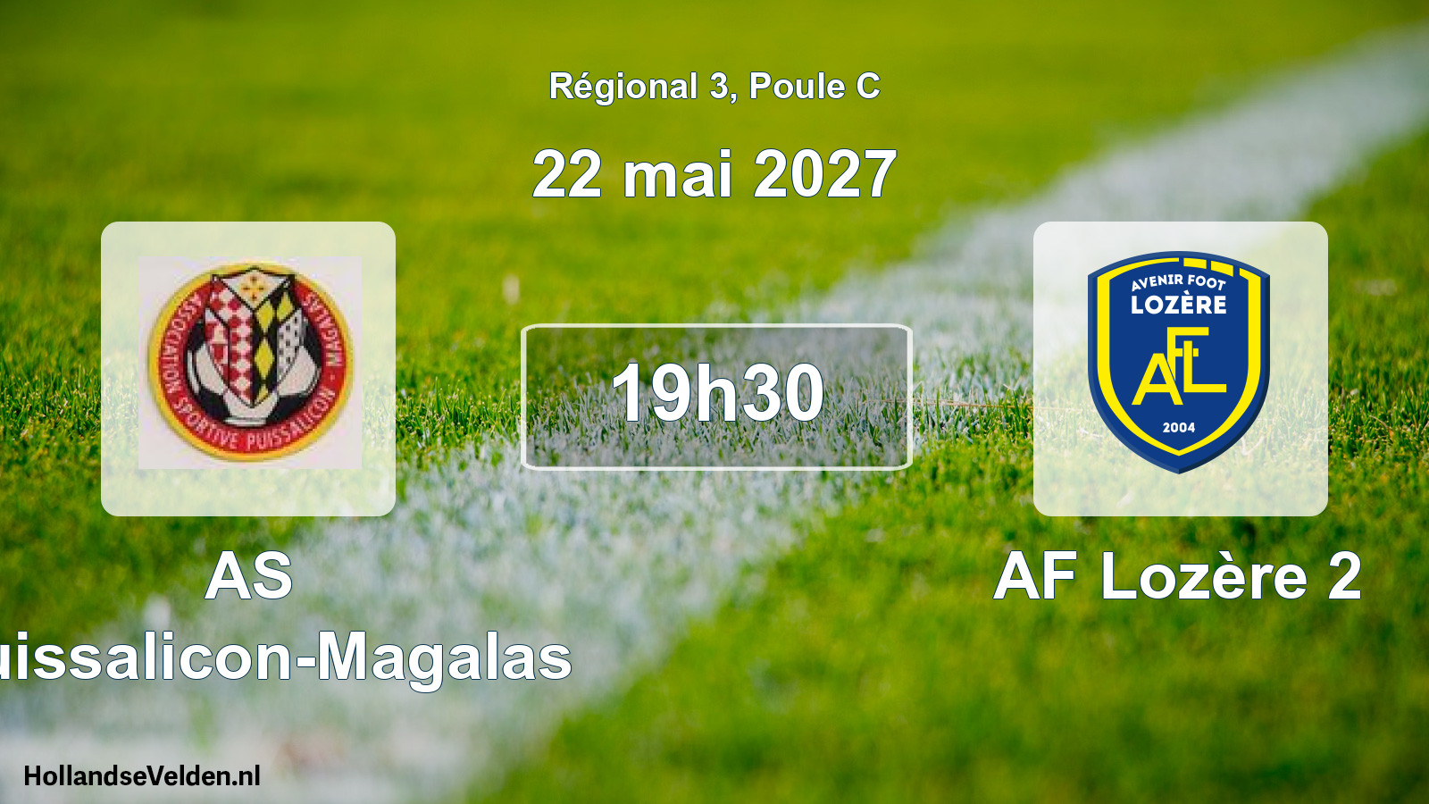 Match programmé: AS Puissalicon-Magalas - AF Lozère 2 (22 mai 2027)