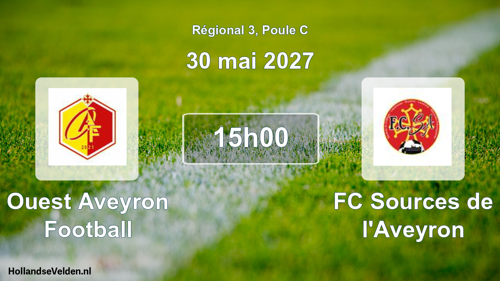 Match programmé: Ouest Aveyron Football - FC Sources de l'Aveyron (30 mai 2027)