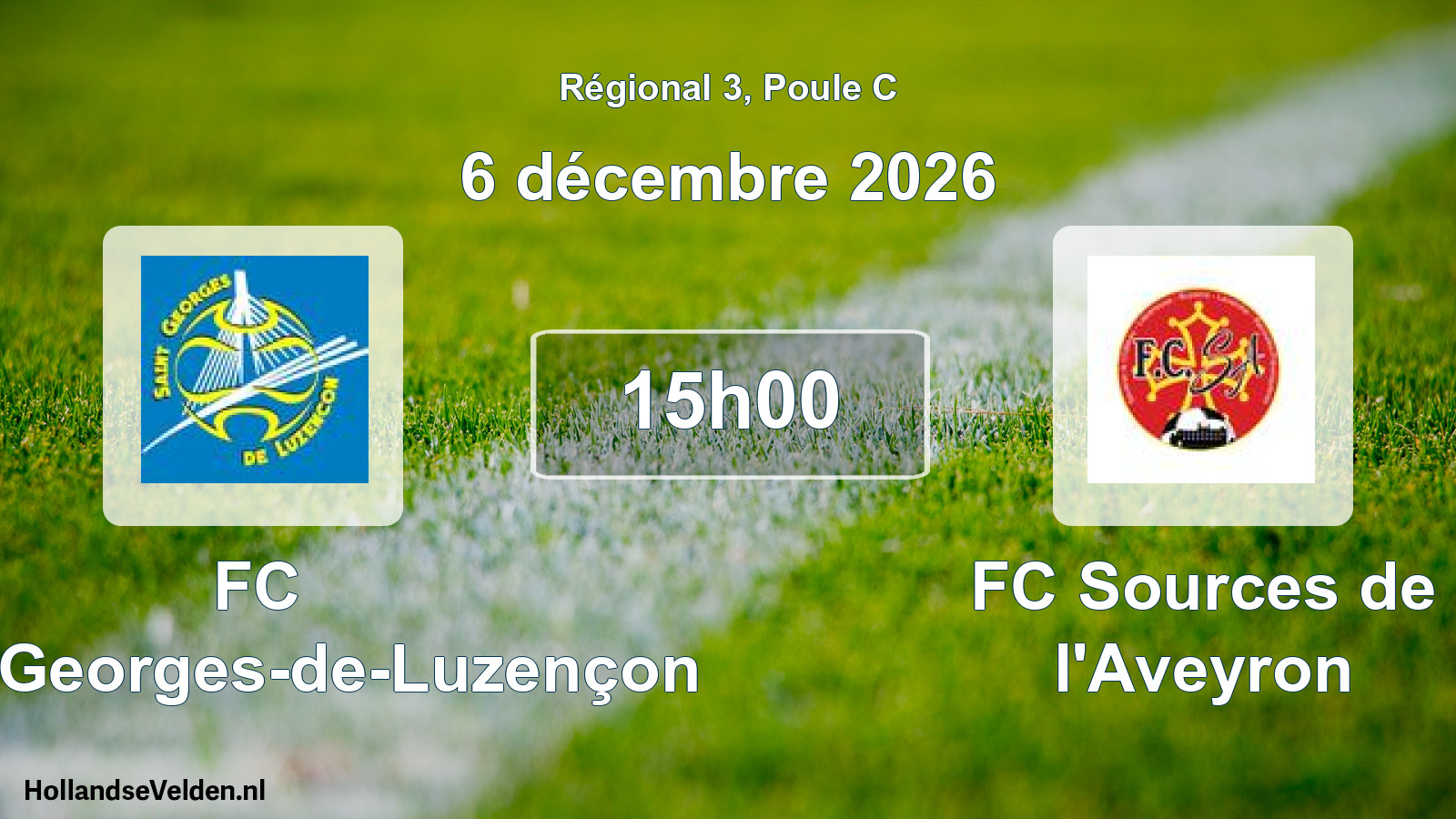 Match programmé: FC Saint-Georges-de-Luzençon - FC Sources de l'Aveyron (6 décembre 2026)