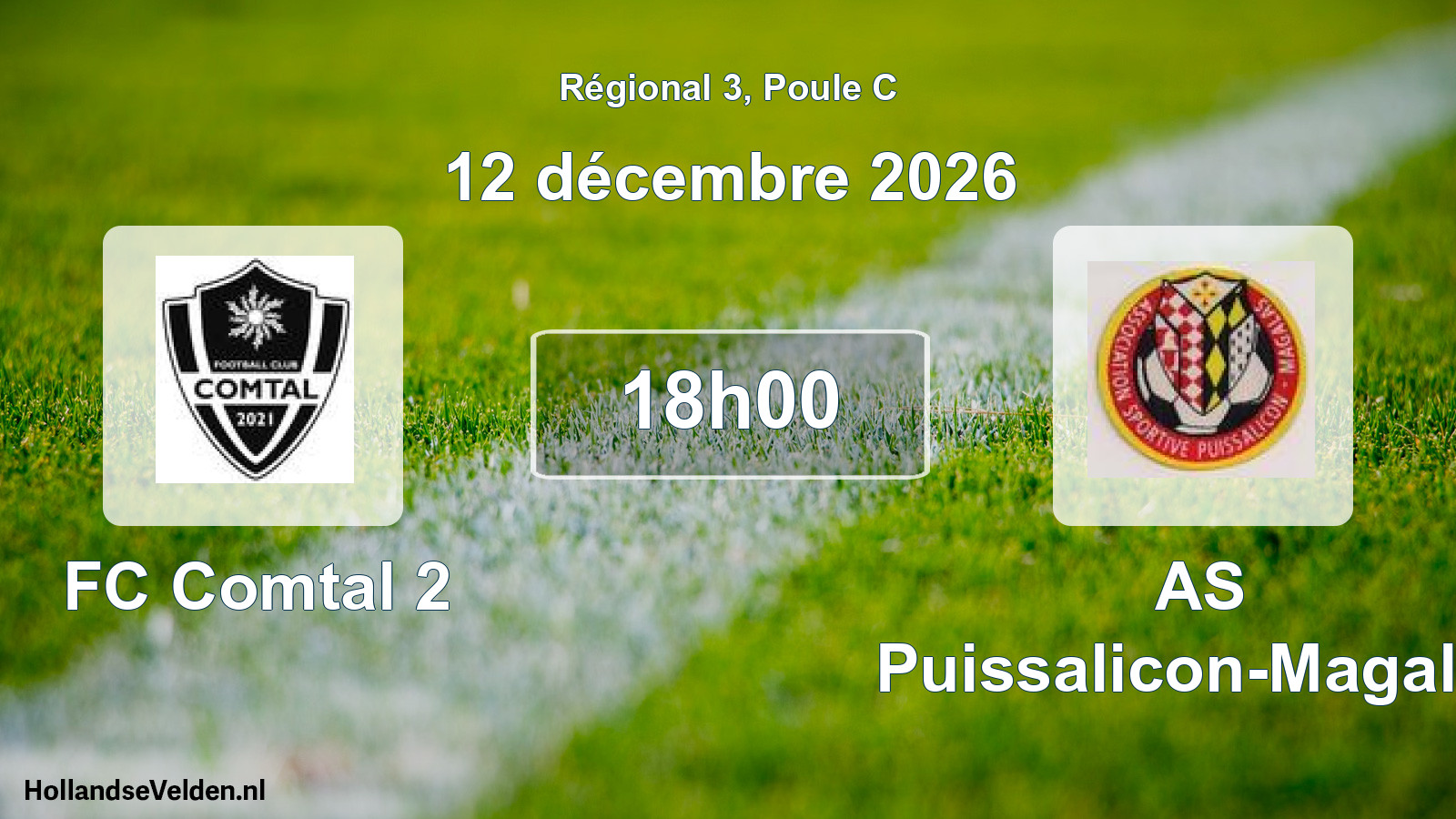 Scheduled Match: FC Comtal 2 - AS Puissalicon-Magalas (12 December 2026)
