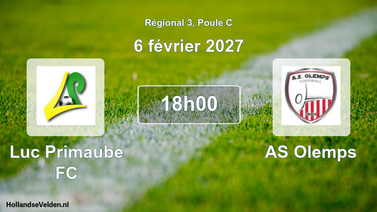 Match programmé: Luc Primaube FC - AS Olemps (6 février 2027)