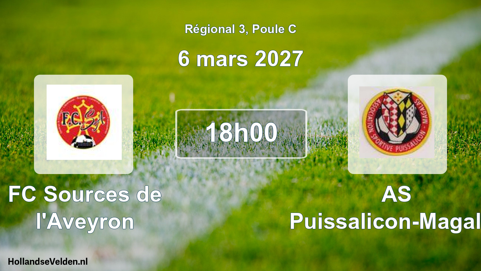 Scheduled Match: FC Sources de l'Aveyron - AS Puissalicon-Magalas (6 March 2027)