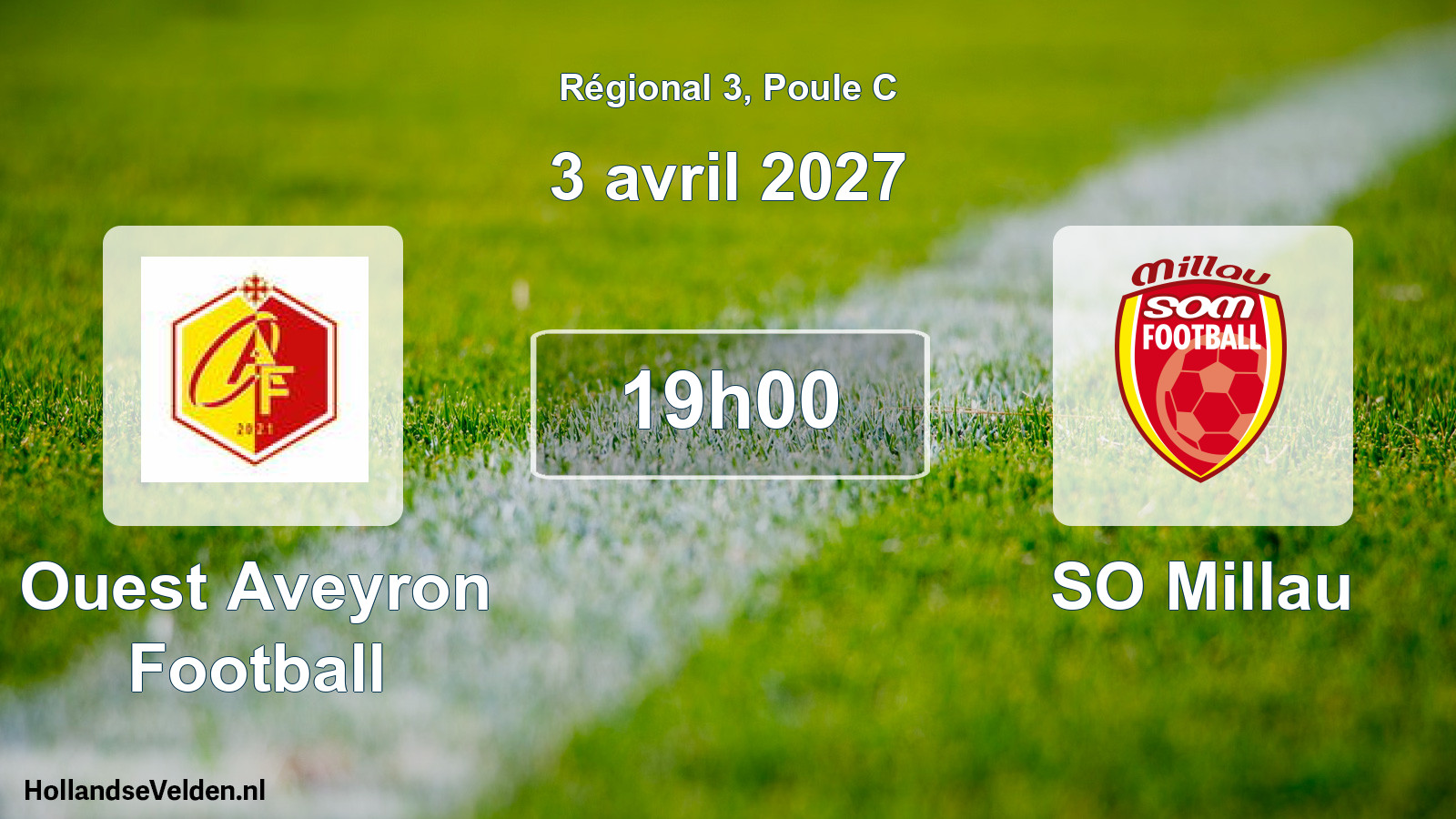 Match programmé: Ouest Aveyron Football - SO Millau (3 avril 2027)