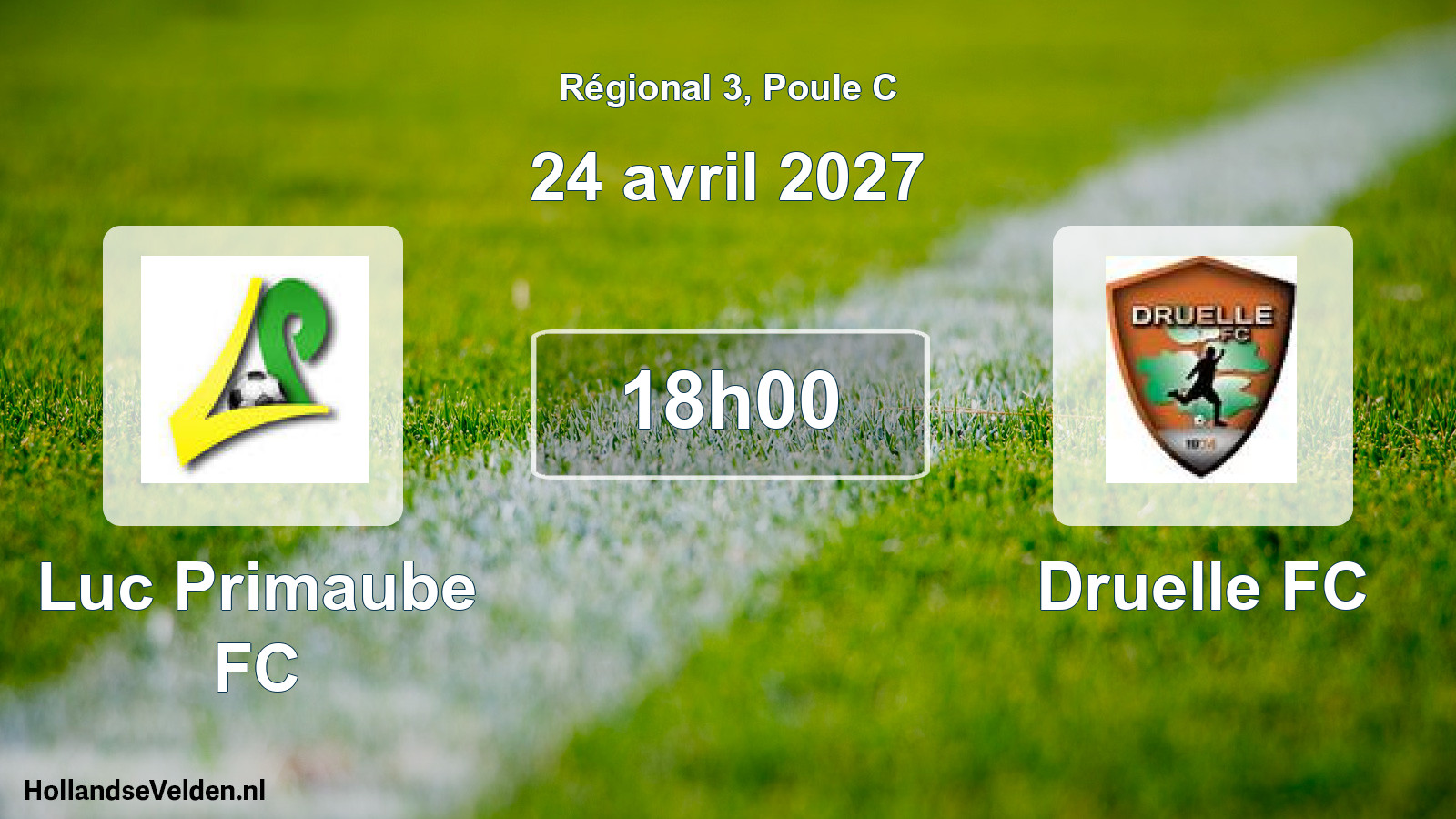 Match programmé: Luc Primaube FC - Druelle FC (24 avril 2027)