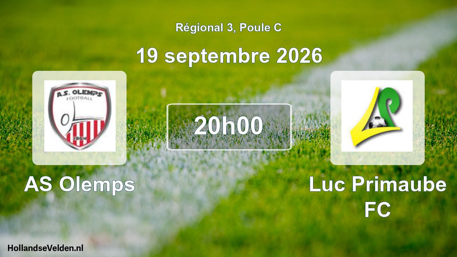 Match programmé: AS Olemps - Luc Primaube FC (19 septembre 2026)