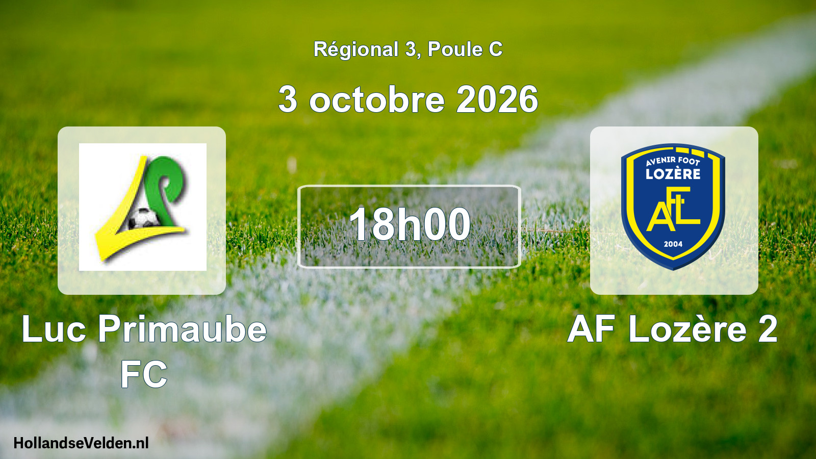Scheduled Match: Luc Primaube FC - AF Lozère 2 (3 October 2026)