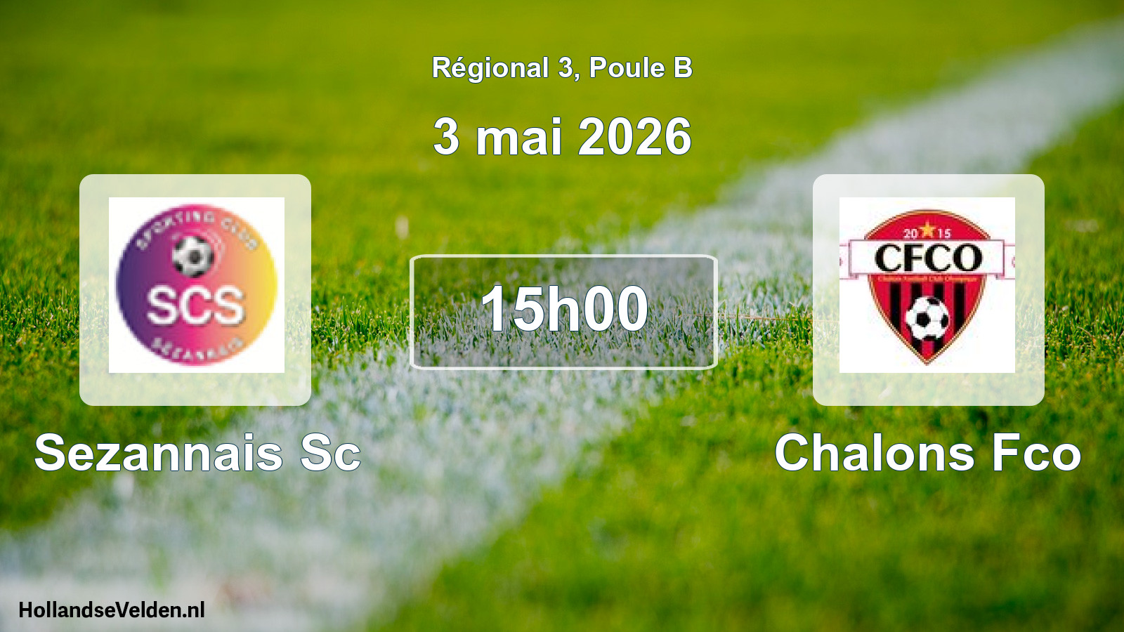 Geplande wedstrijd: Sezannais Sc - Chalons Fco (3 mai 2026)
