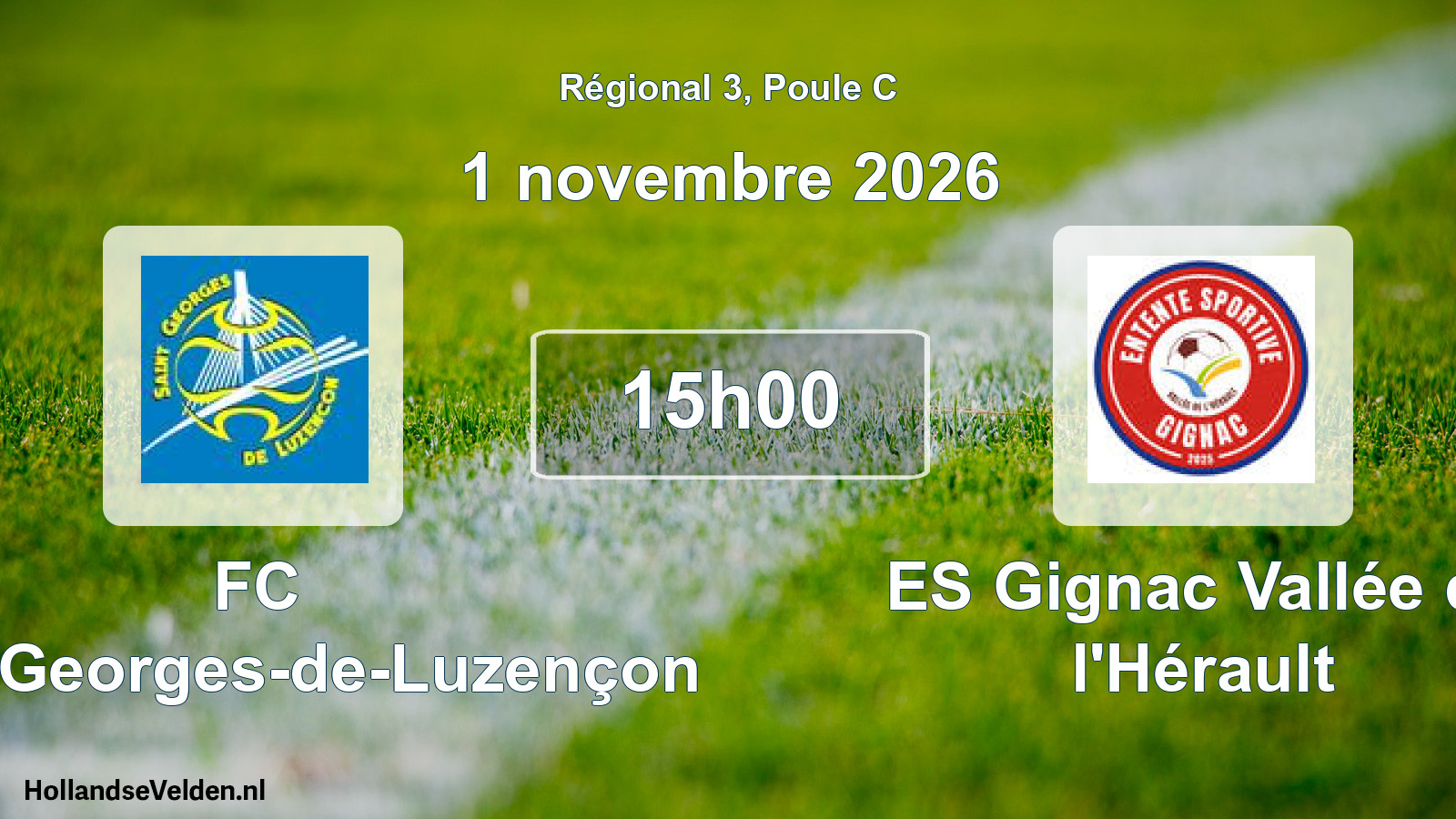 Scheduled Match: FC Saint-Georges-de-Luzençon - ES Gignac Vallée de l'Hérault (1 November 2026)