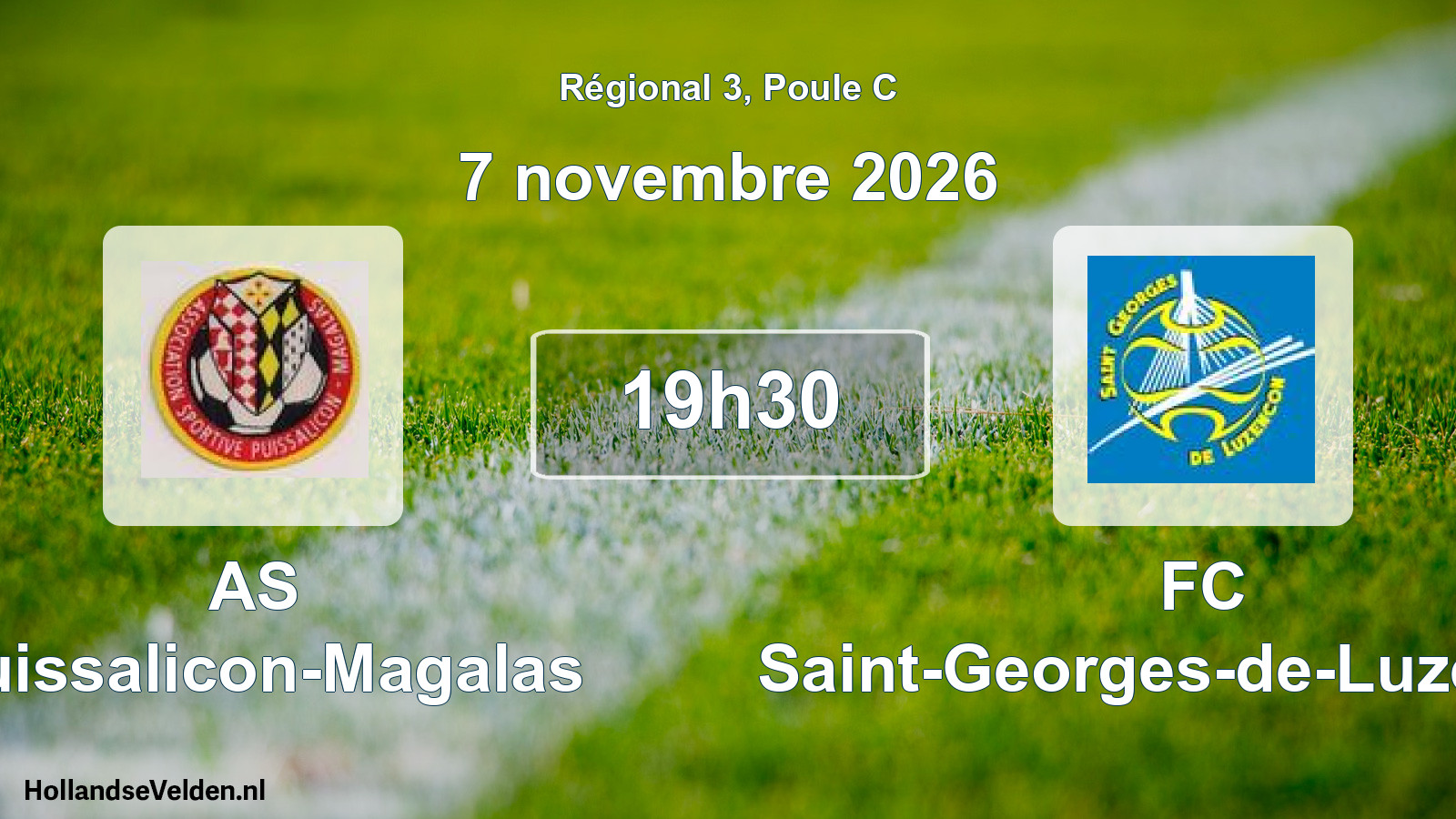 Match programmé: AS Puissalicon-Magalas - FC Saint-Georges-de-Luzençon (7 novembre 2026)
