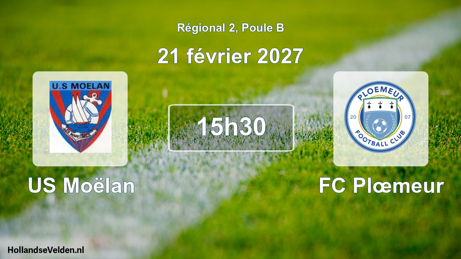 Match programmé: US Moëlan - FC Plœmeur (21 février 2027)