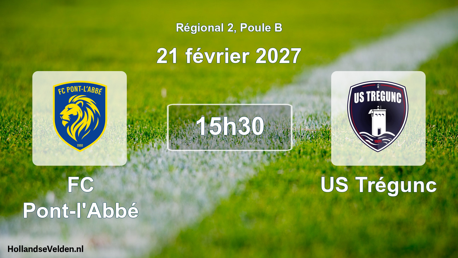 Geplande wedstrijd: FC Pont-l'Abbé - US Trégunc (21 februari 2027)