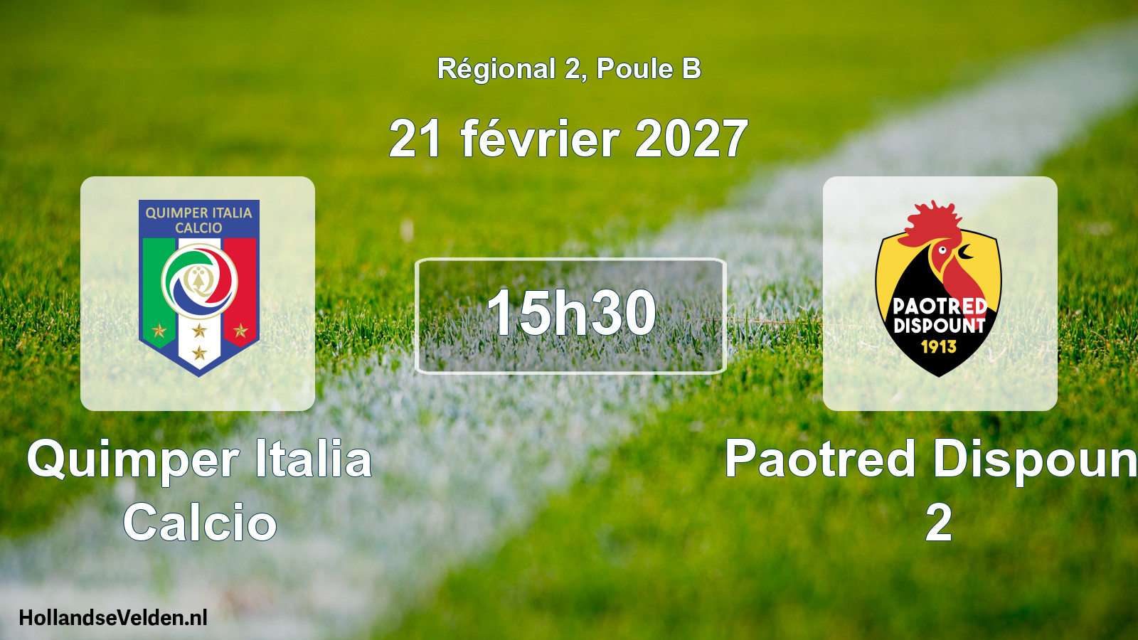 Scheduled Match: Quimper Italia Calcio - Paotred Dispount 2 (21 February 2027)