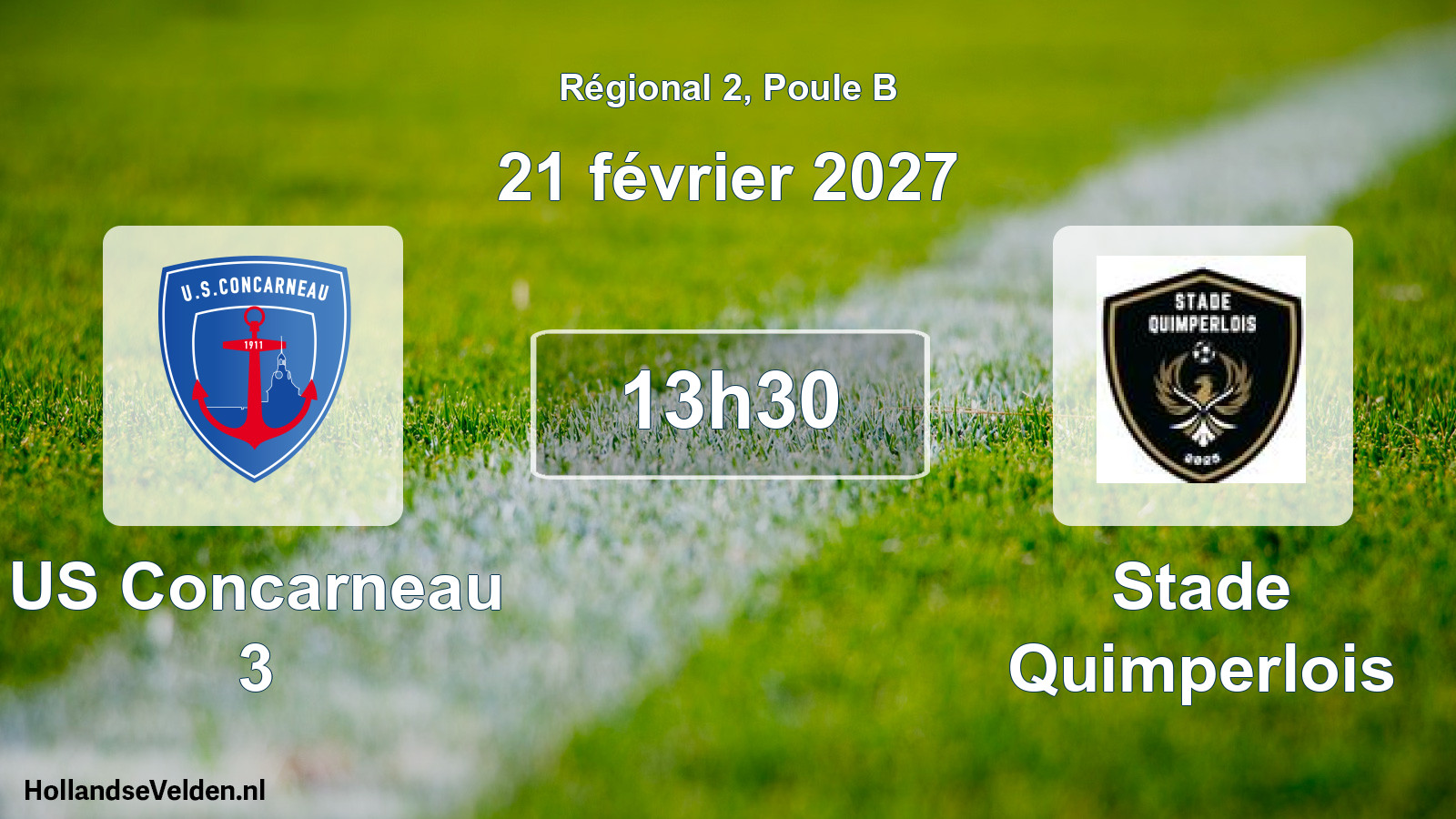 Scheduled Match: US Concarneau 3 - Stade Quimperlois (21 February 2027)
