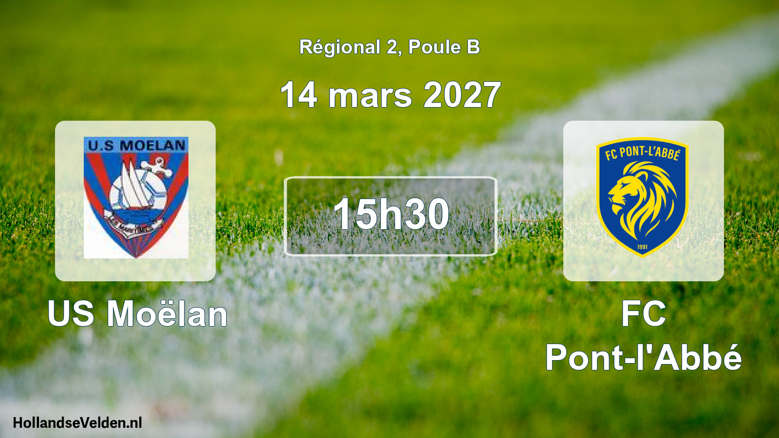 Match programmé: US Moëlan - FC Pont-l'Abbé (14 mars 2027)