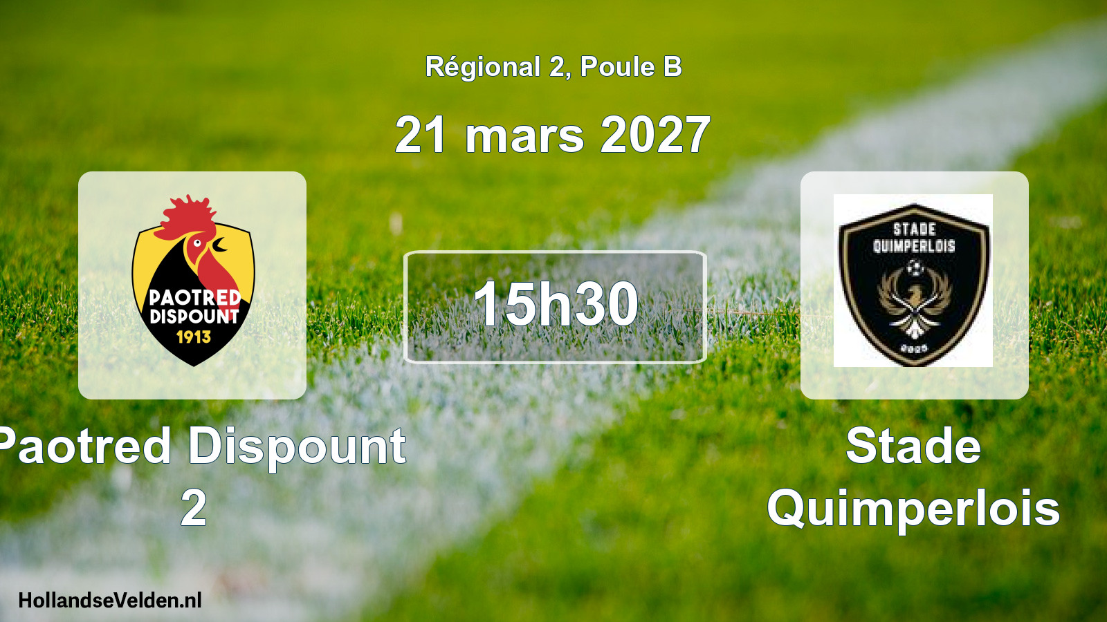 Scheduled Match: Paotred Dispount 2 - Stade Quimperlois (21 March 2027)