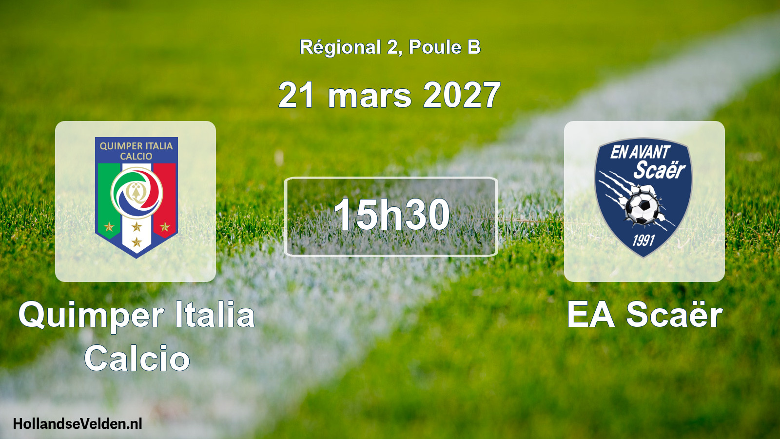 Scheduled Match: Quimper Italia Calcio - EA Scaër (21 March 2027)