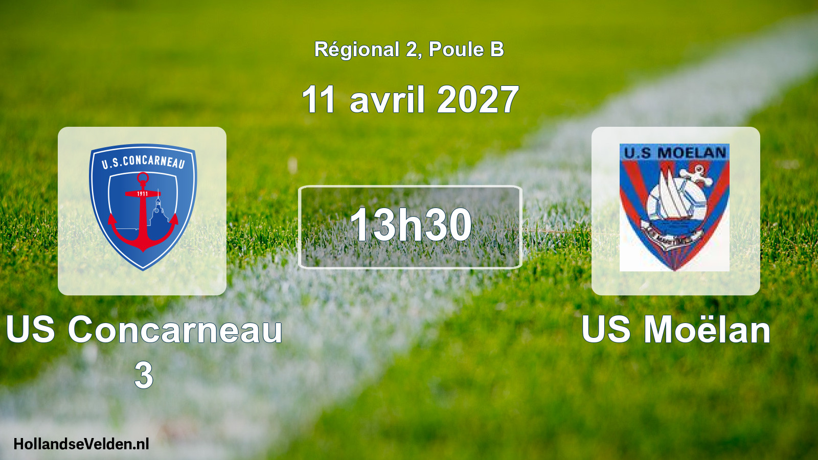 Scheduled Match: US Concarneau 3 - US Moëlan (11 April 2027)