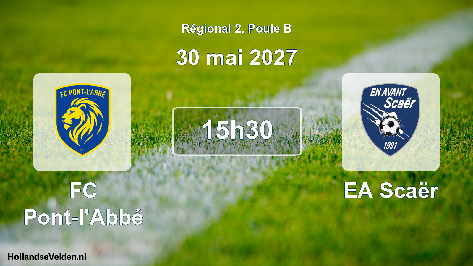 Geplande wedstrijd: FC Pont-l'Abbé - EA Scaër (30 mei 2027)