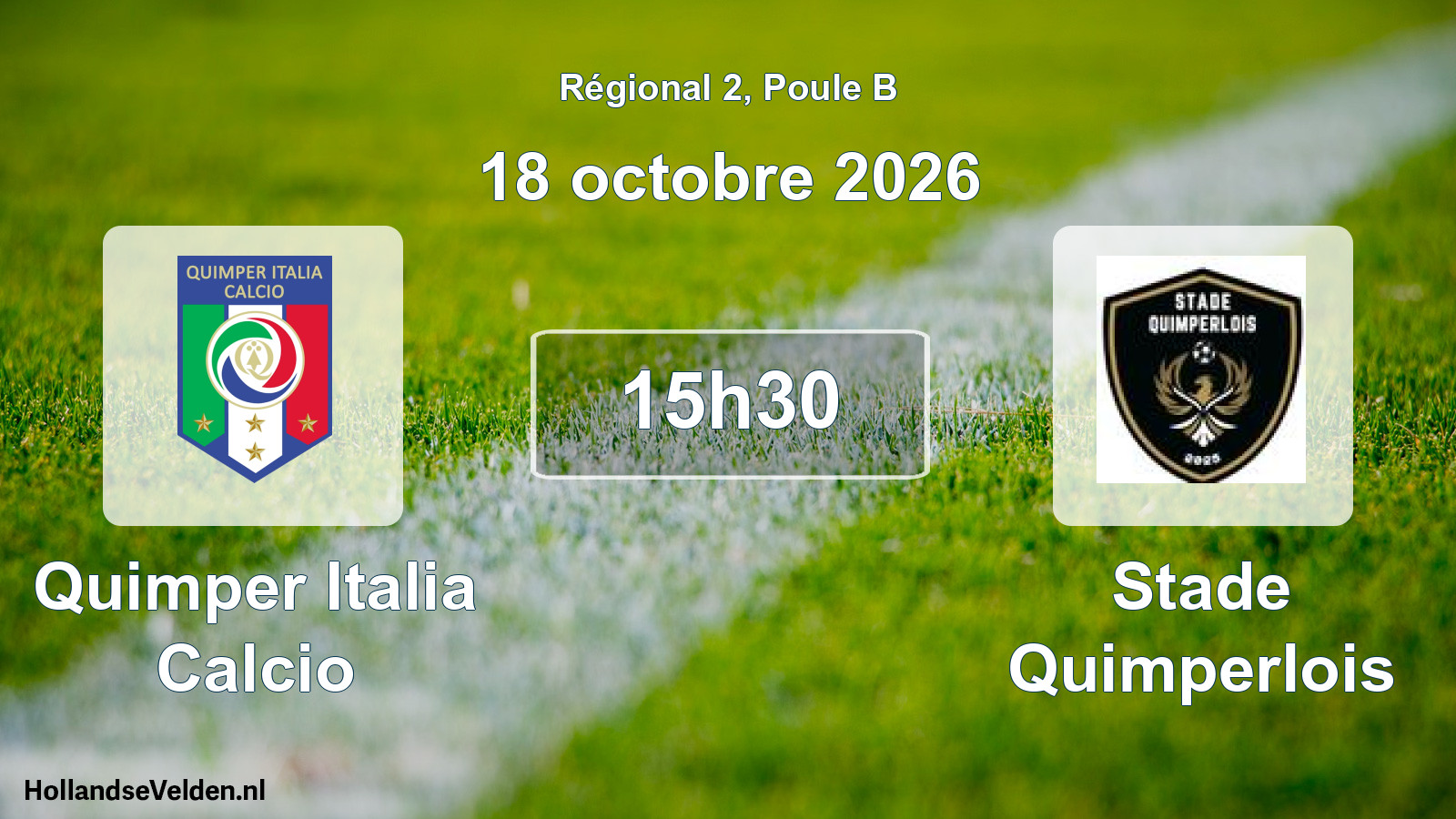 Scheduled Match: Quimper Italia Calcio - Stade Quimperlois (18 October 2026)