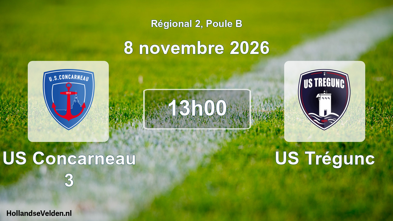 Scheduled Match: US Concarneau 3 - US Trégunc (8 November 2026)