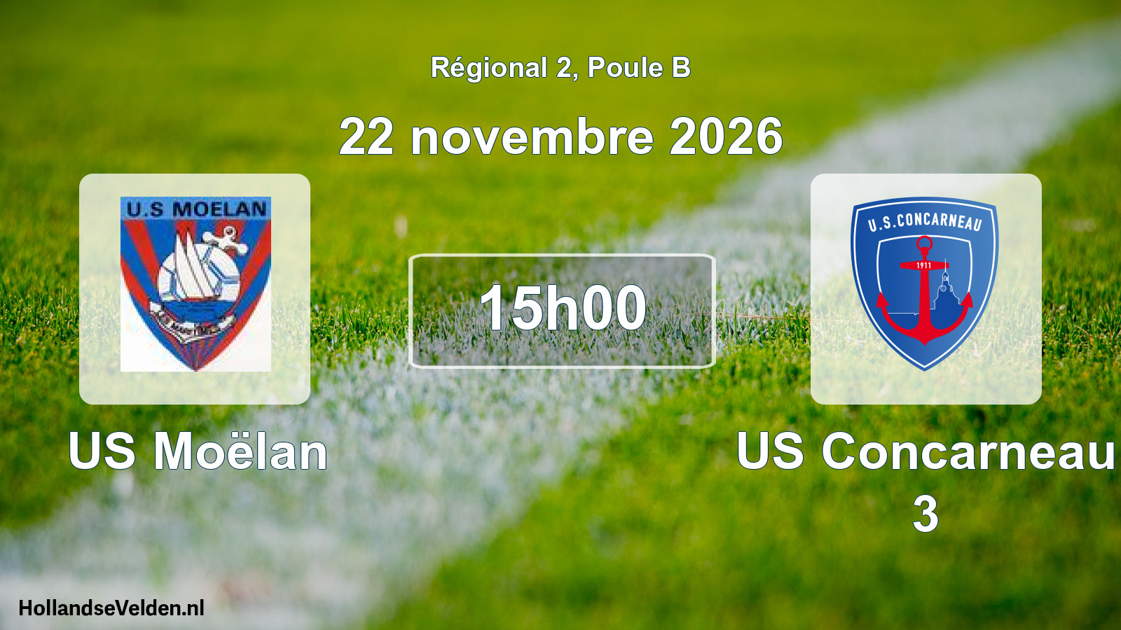 Scheduled Match: US Moëlan - US Concarneau 3 (22 November 2026)