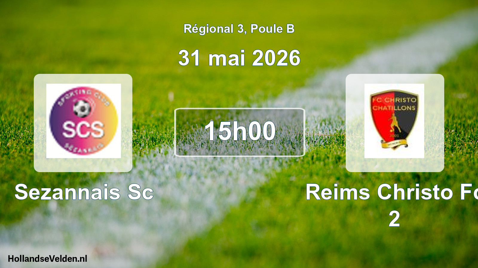 Geplande wedstrijd: Sezannais Sc - Reims Christo Fc 2 (31 mai 2026)