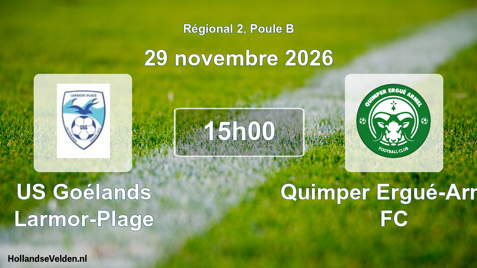 Scheduled Match: US Goélands Larmor-Plage - Quimper Ergué-Armel FC (29 November 2026)
