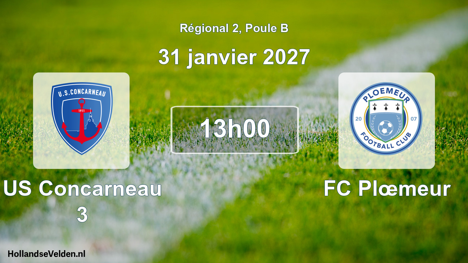 Scheduled Match: US Concarneau 3 - FC Plœmeur (31 January 2027)