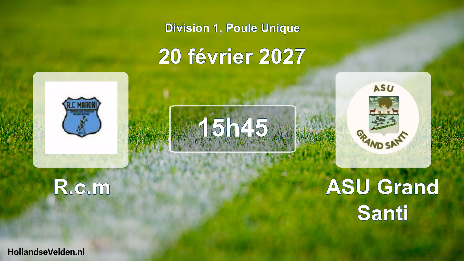 Match programmé: R.c.m - ASU Grand Santi (20 février 2027)