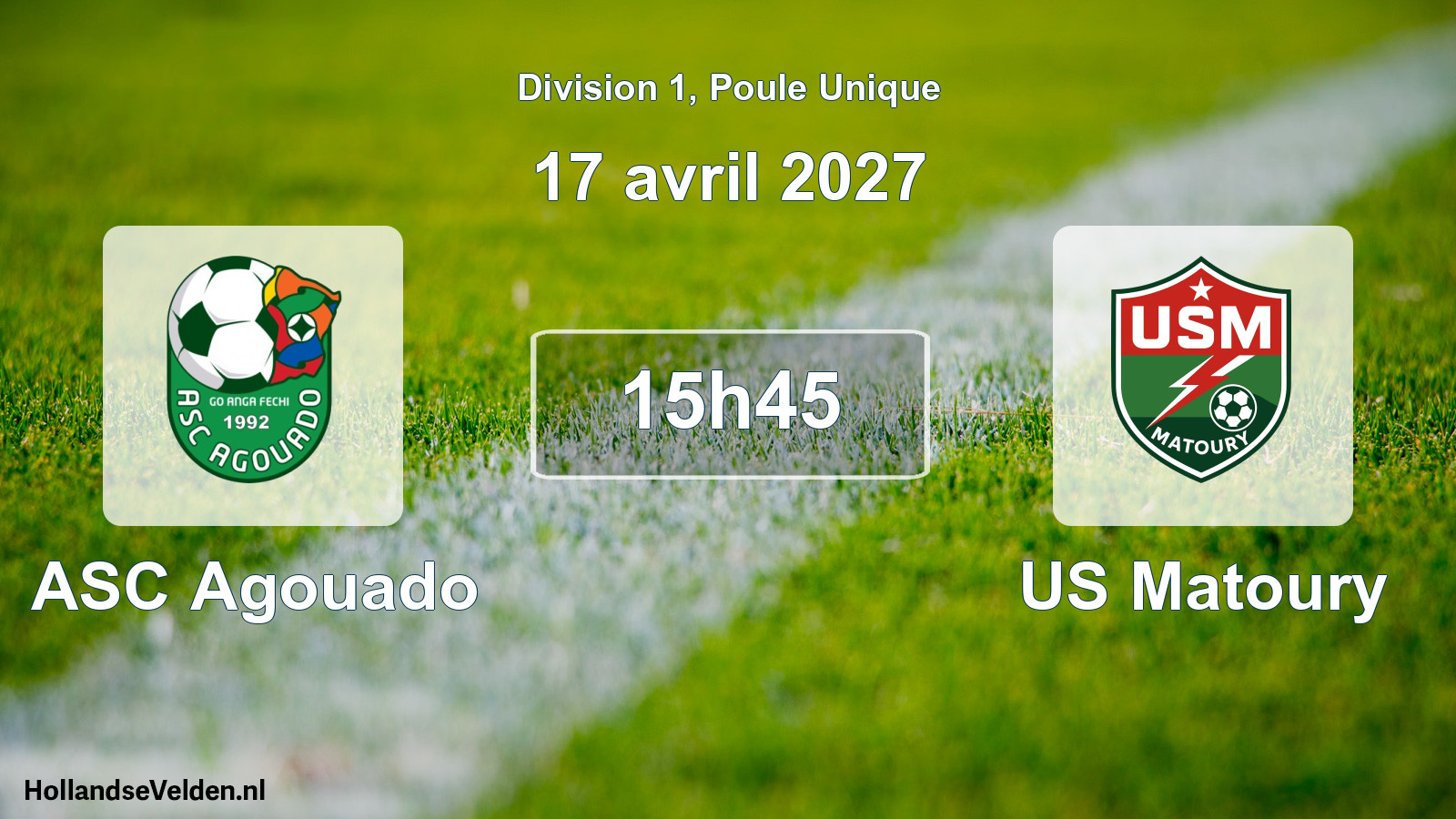 Match programmé: ASC Agouado - US Matoury (17 avril 2027)