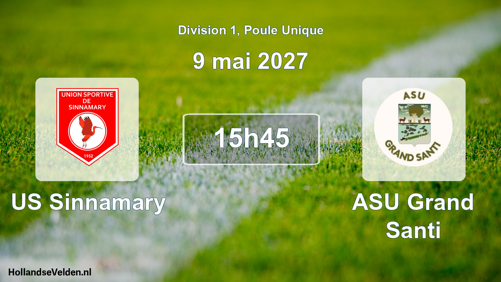 Match programmé: US Sinnamary - ASU Grand Santi (9 mai 2027)