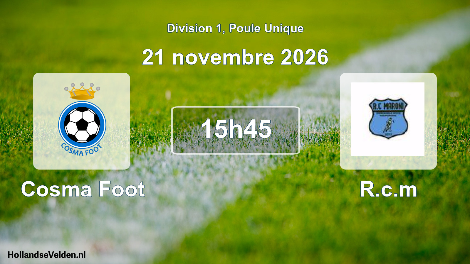Geplande wedstrijd: Cosma Foot - R.c.m (21 november 2026)
