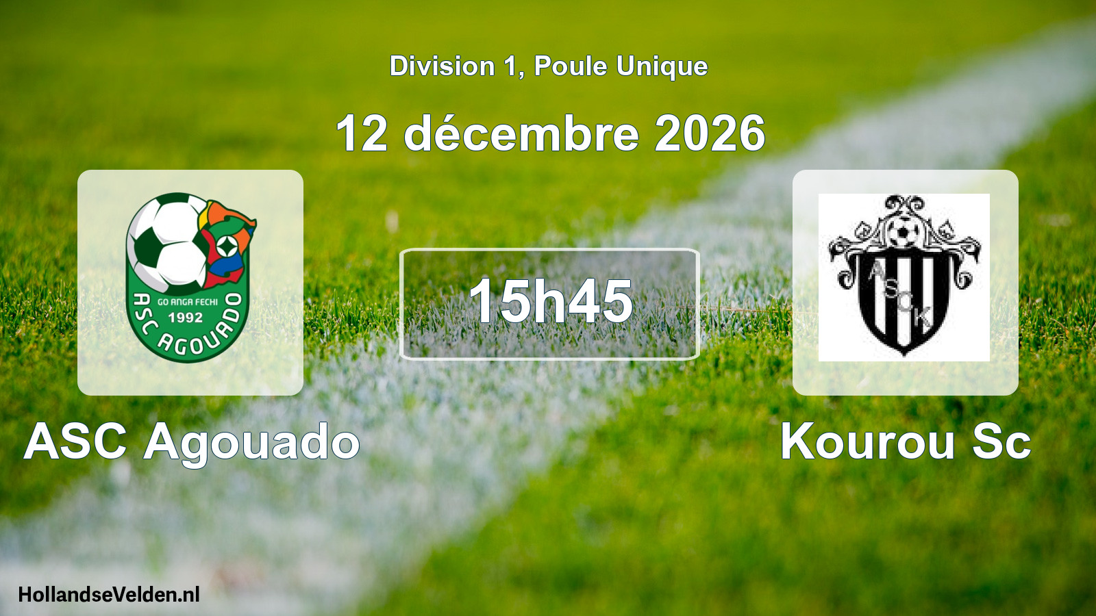 Match programmé: ASC Agouado - Kourou Sc (12 décembre 2026)