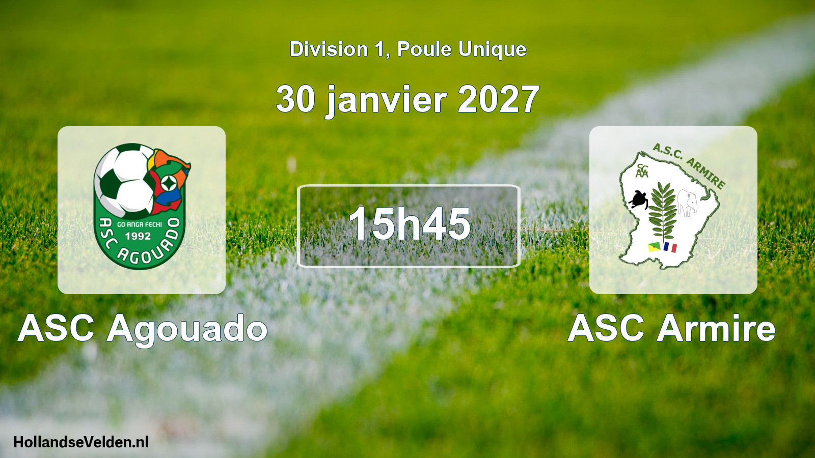 Geplande wedstrijd: ASC Agouado - ASC Armire (30 januari 2027)