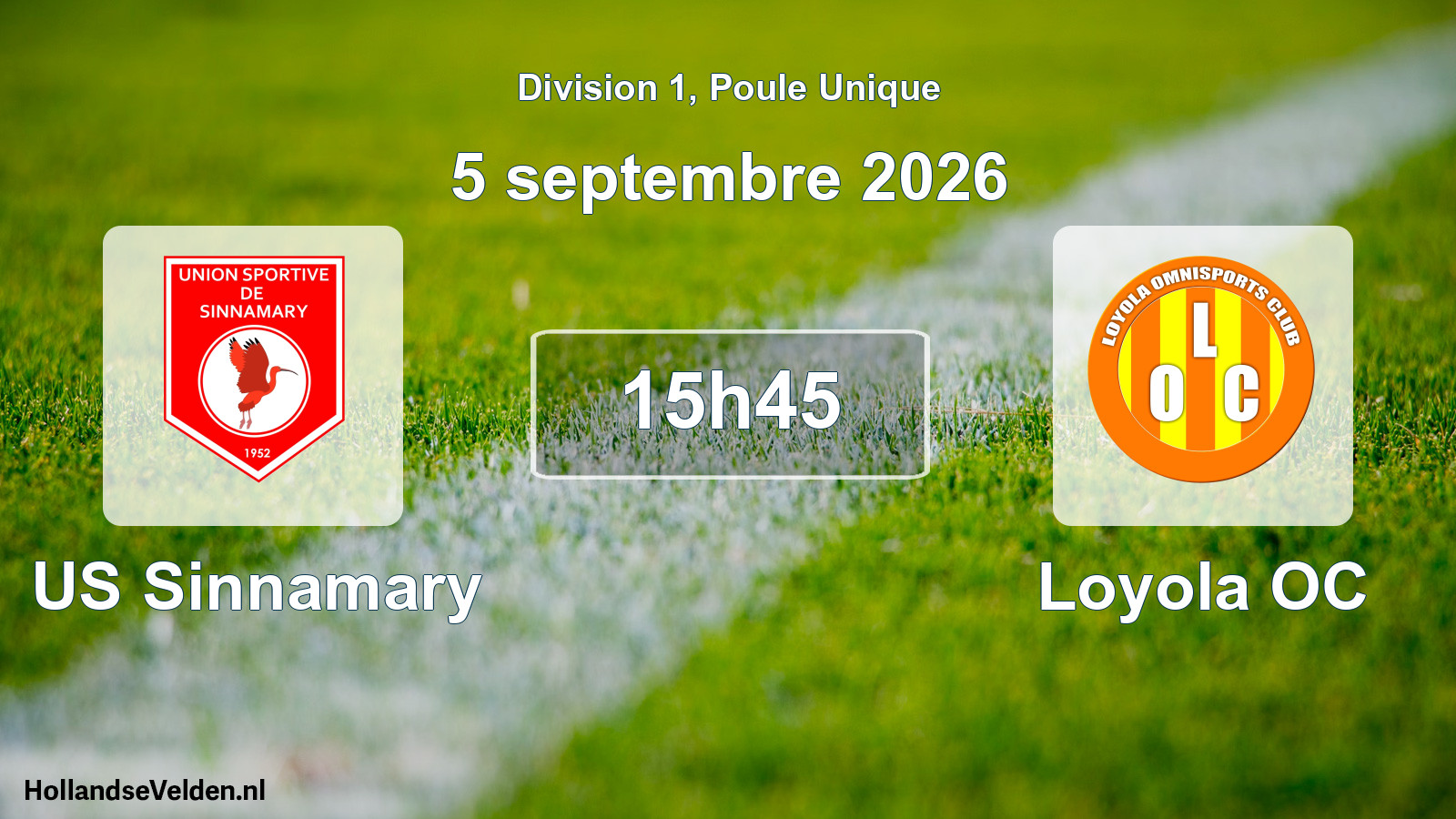 Match programmé: US Sinnamary - Loyola OC (5 septembre 2026)