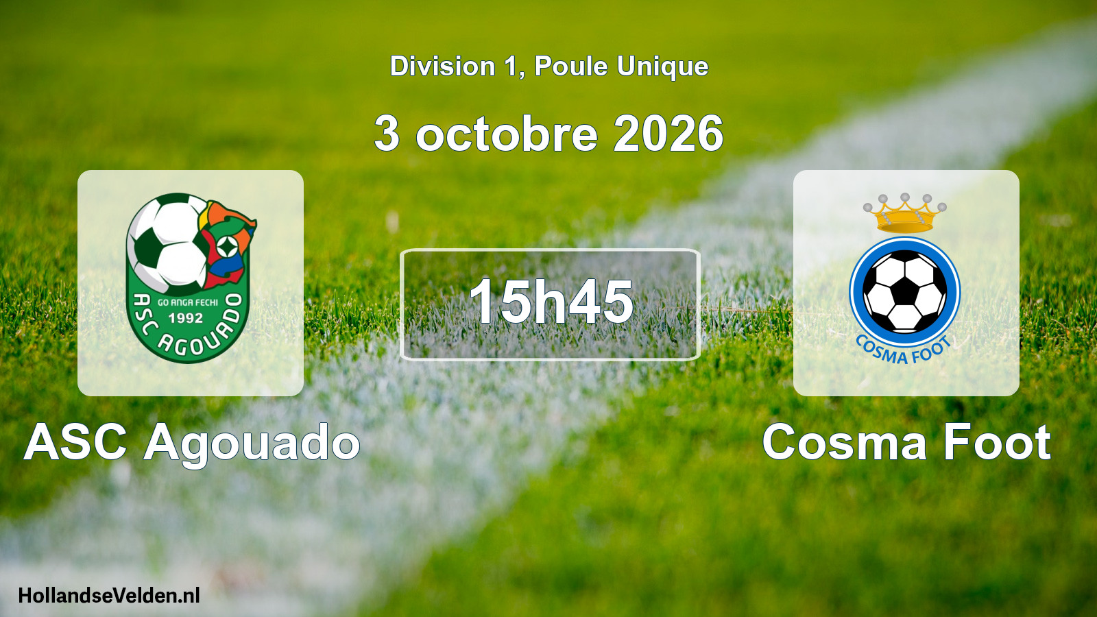 Match programmé: ASC Agouado - Cosma Foot (3 octobre 2026)