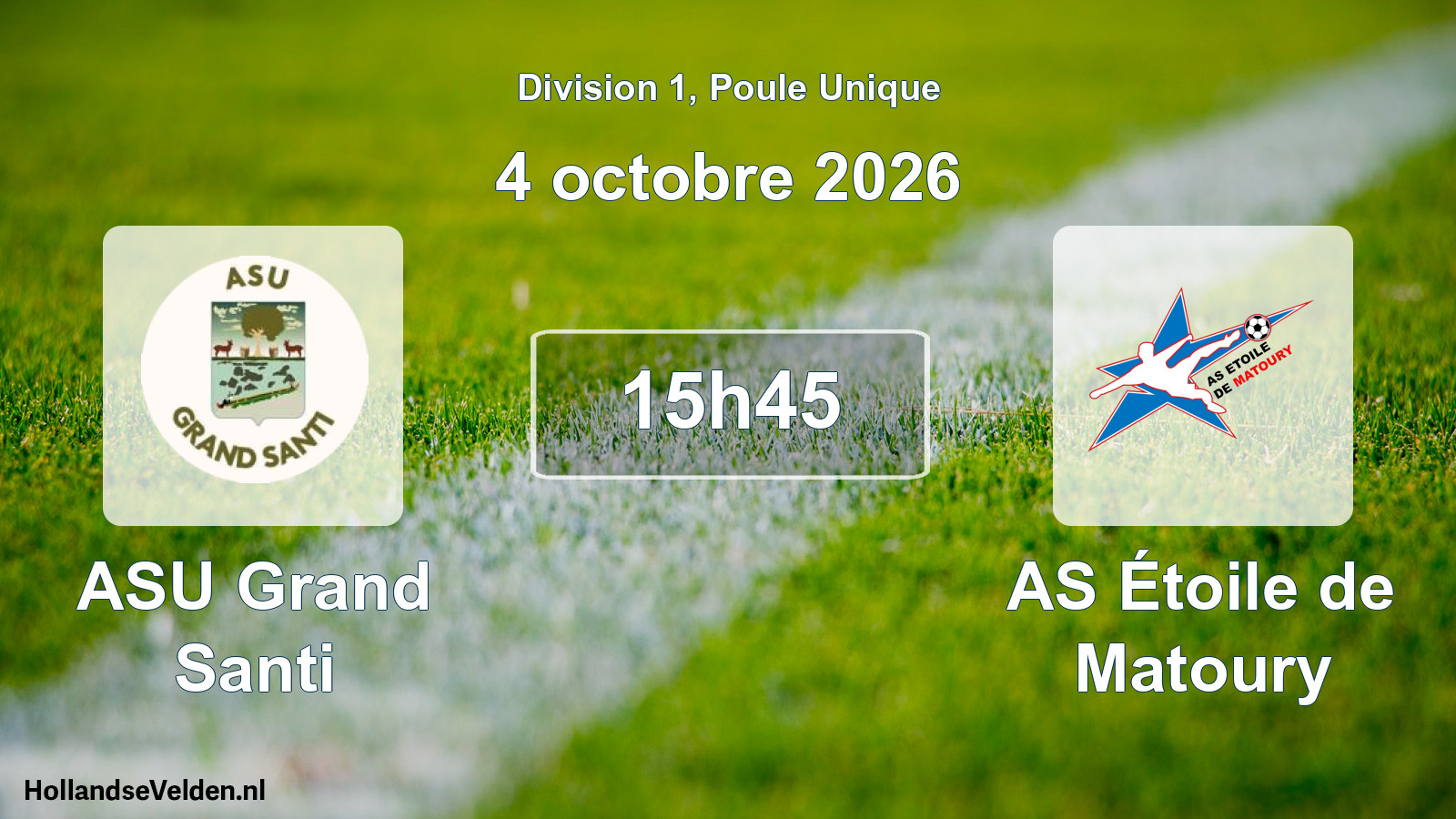 Match programmé: ASU Grand Santi - AS Étoile de Matoury (4 octobre 2026)